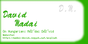 david madai business card